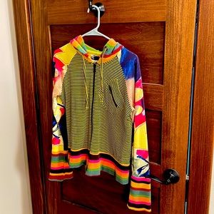Worn one time, fun bright hoodie to wear out!